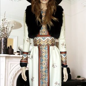 Vintage Boho Midi Dress XS